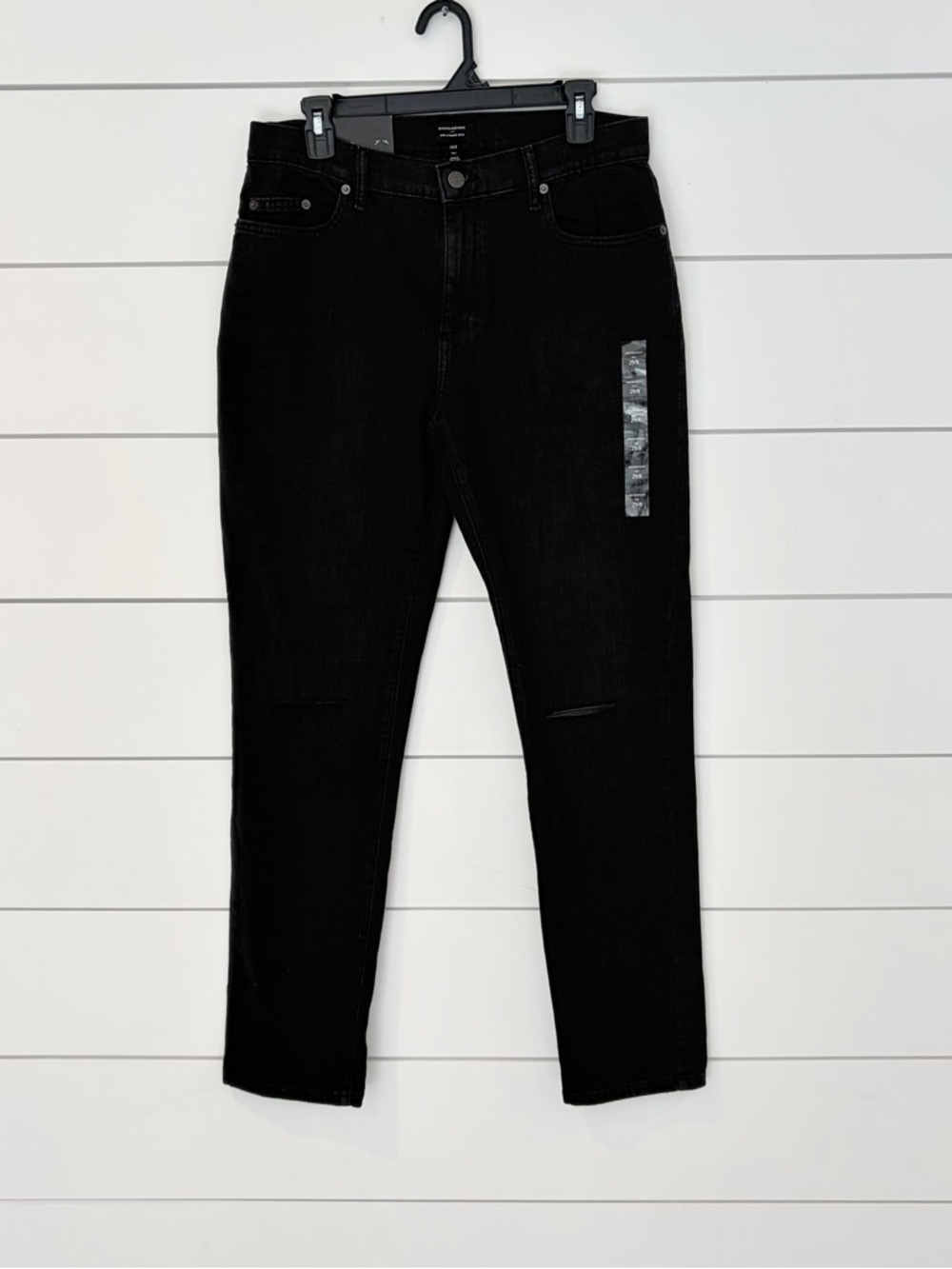 Banana Republic Girlfriend Jeans Black Distressed Tall 29/8 Minimalist Capsule